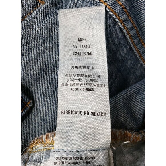 Hollister Men’s Blue Factory Distressed Jeans 30X30.5 – Faded Knee, Button Fly - Picture 8 of 10